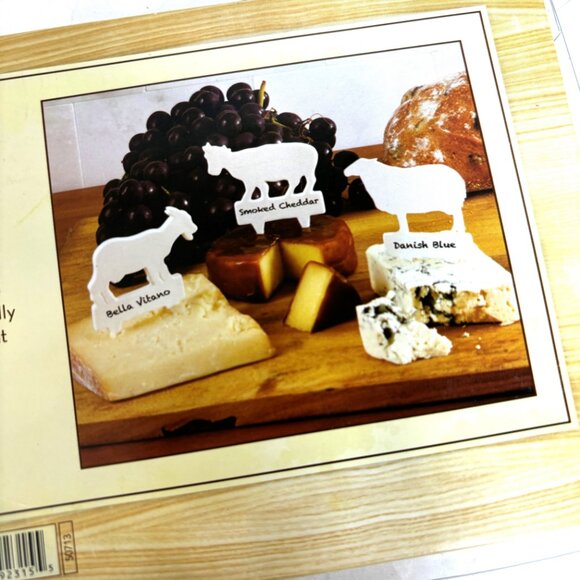 Two’s Company Set of Three Food Safe Dry/erase Ceramic Cheese Buffet Marker’s - Picture 6 of 8